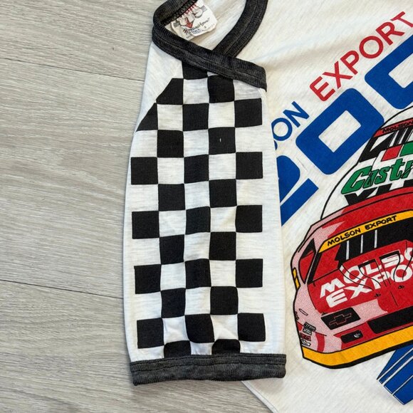Rare Vintage 1988 Molson Export 200 Racing Single Stitch Ringer T-Shirt - Small - Picture 5 of 12